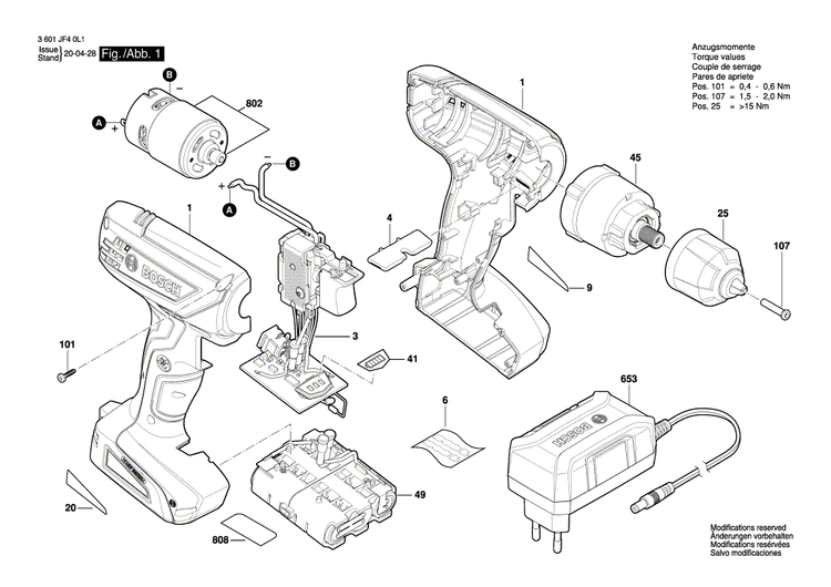 New Genuine Bosch 1600A0210V Sticker