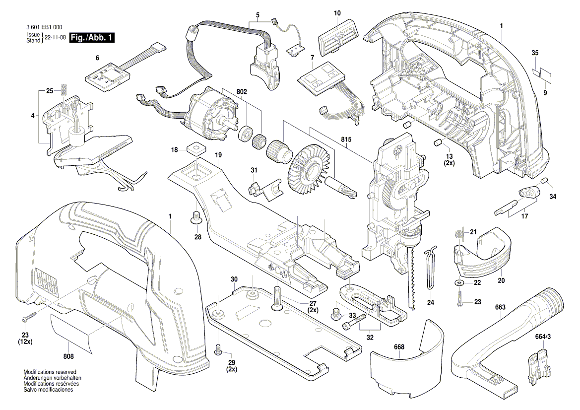 New Genuine Bosch 1600A02166 Safety Switch