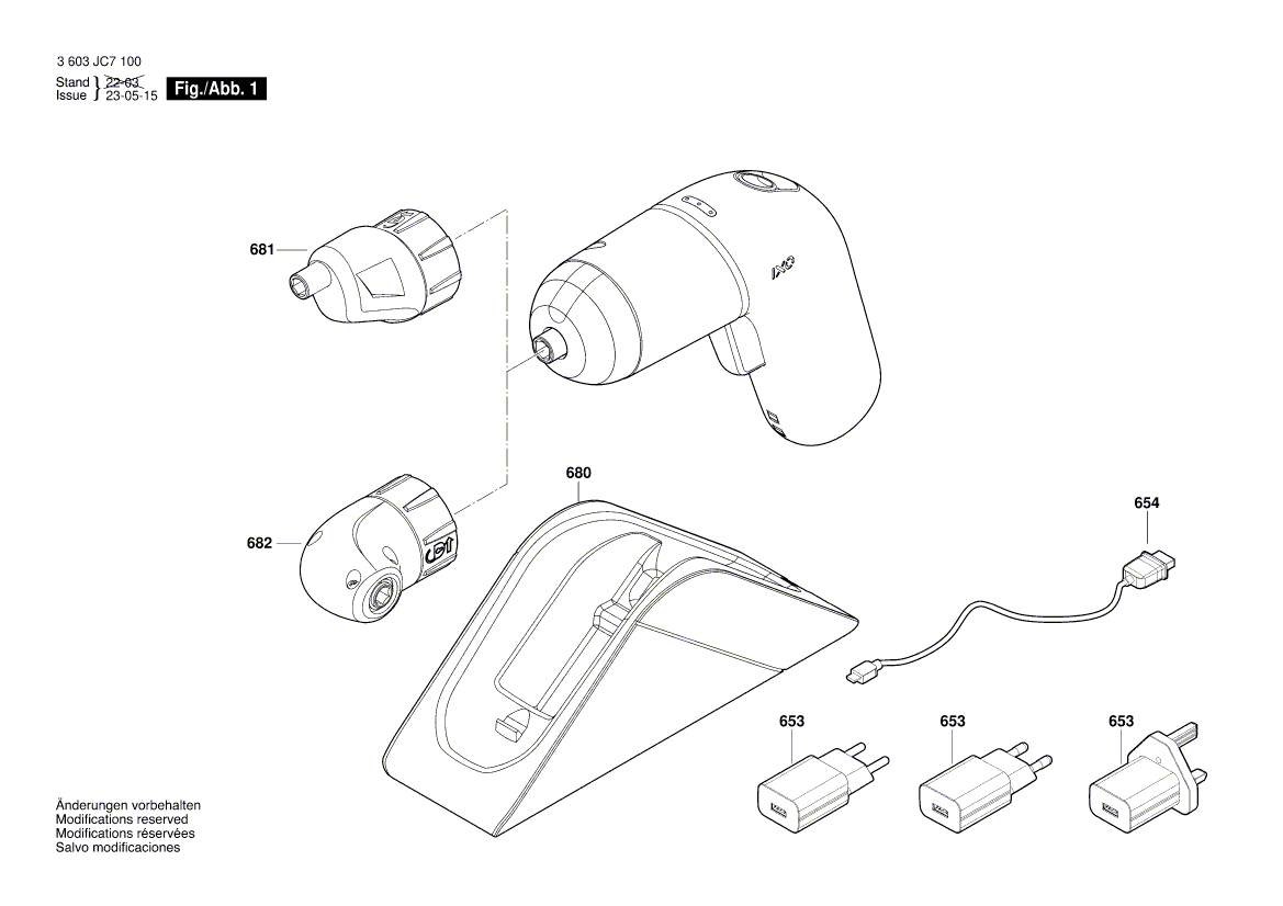 New Genuine Bosch 1600A021YZ Charging Station