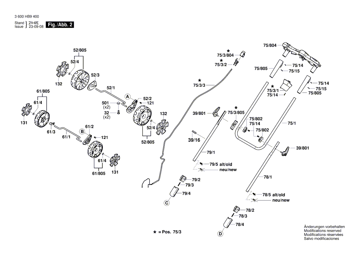 New Genuine Bosch 1600A022AC Button