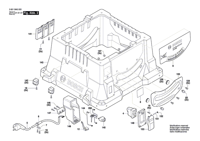 New Genuine Bosch 1600A022ES Bracket