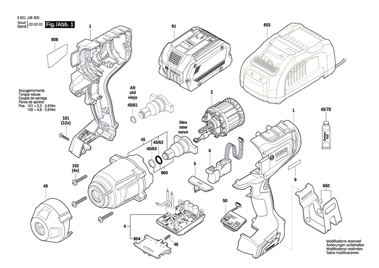 New Genuine Bosch 1600A022TL Type Label