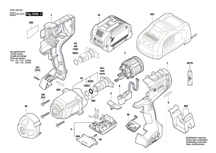 New Genuine Bosch 1600A022TS Type Label