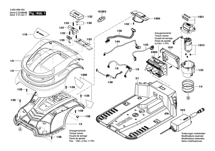 New Genuine Bosch 1600A02545 Printed-Board Assembly