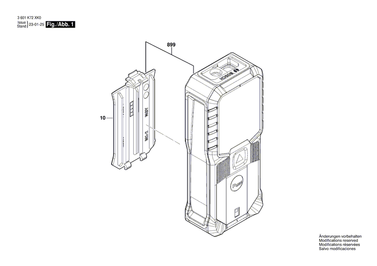 New Genuine Bosch 1600A0255X Battery Cover