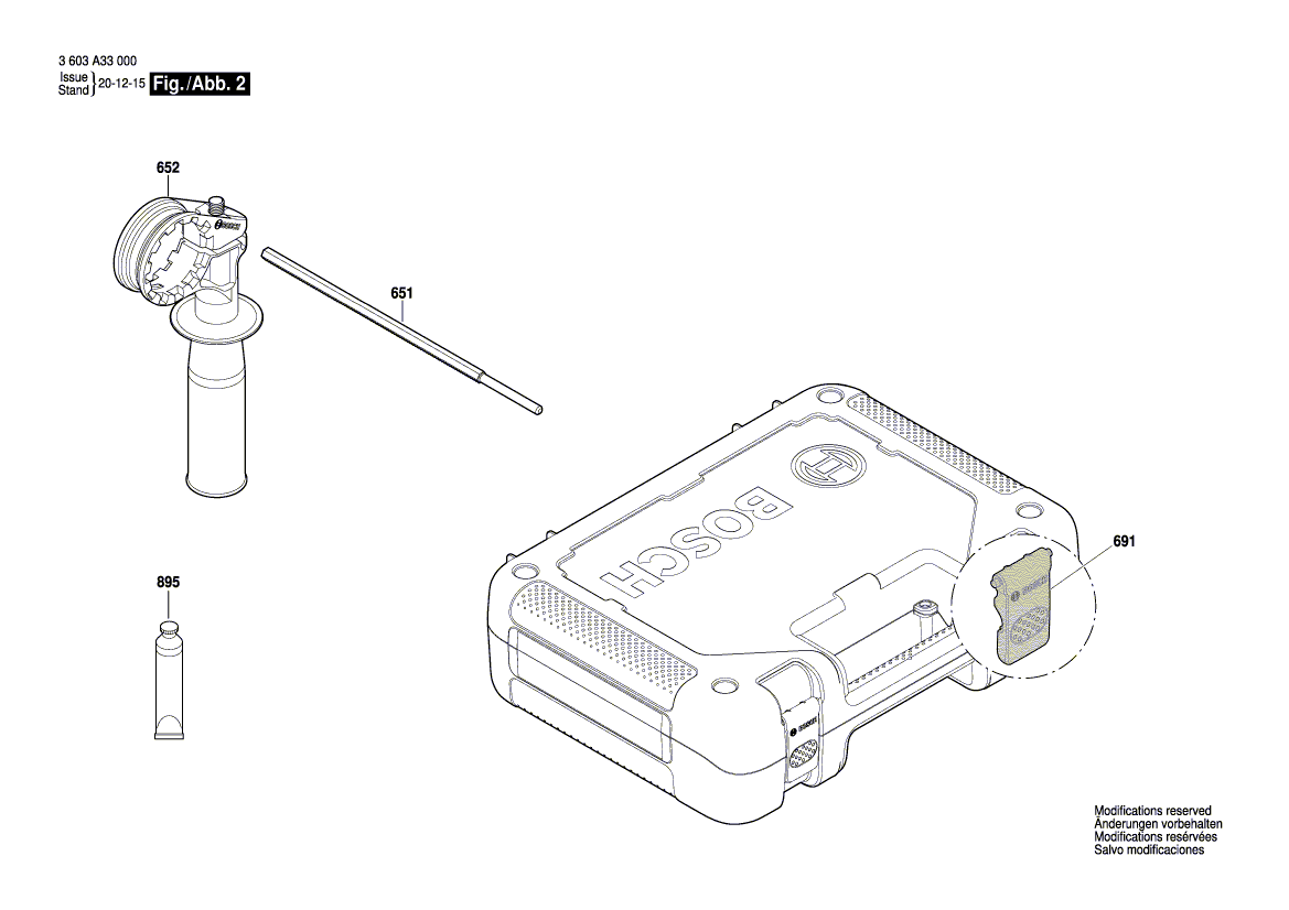 New Genuine Bosch 1600A0256P Depth-Gauge
