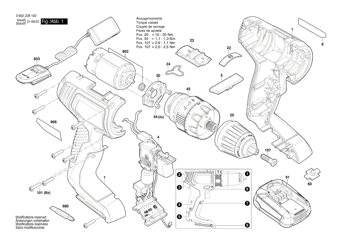New Genuine Bosch 1600A025MC Planetary Gear Train