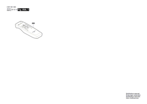 New Genuine Bosch 1600A02653 Remote Control