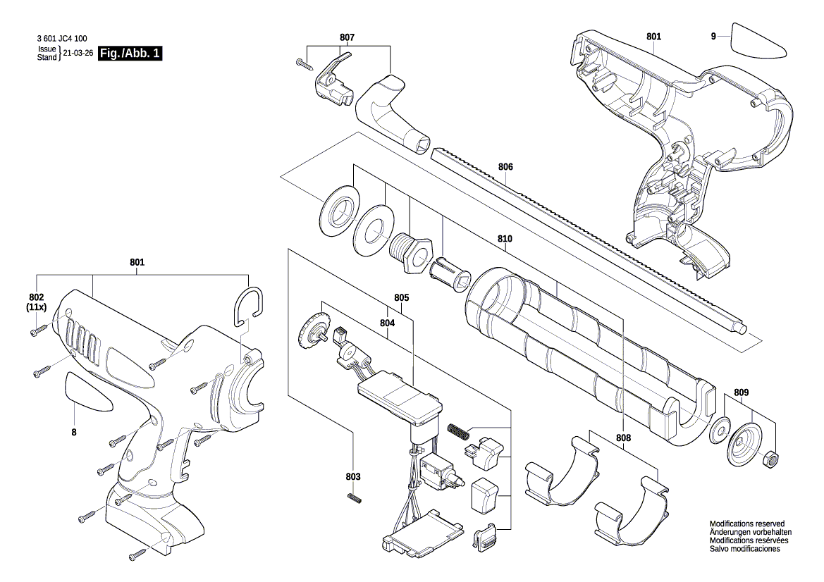 New Genuine Bosch 1600A026DC Toothed rack