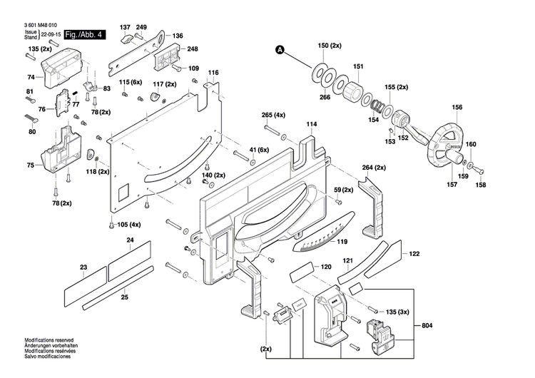 New Genuine Bosch 1600A0275Y Table top