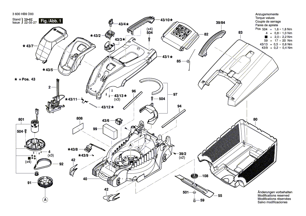 New Genuine Bosch 1600A027B1 Switch Assembly