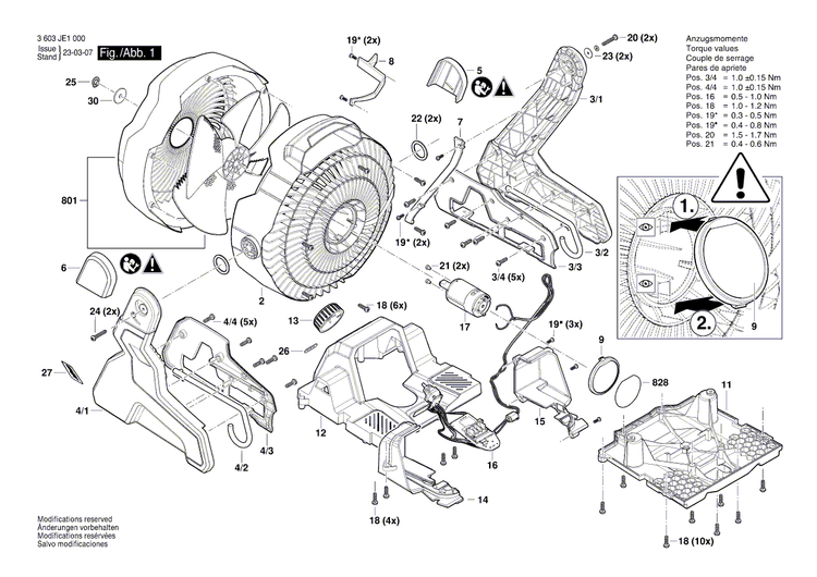 New Genuine Bosch 1600A02858 Stand Leg