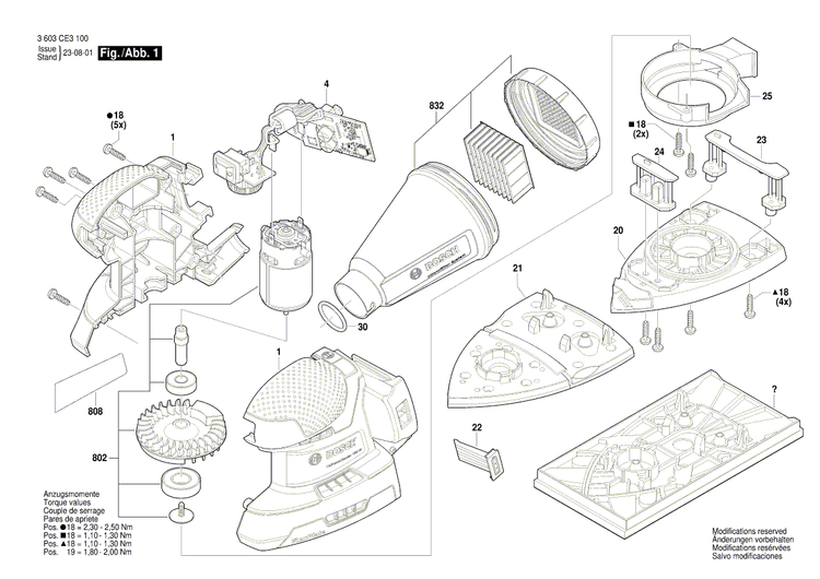 New Genuine Bosch 1600A028B2 Electronic Assembly