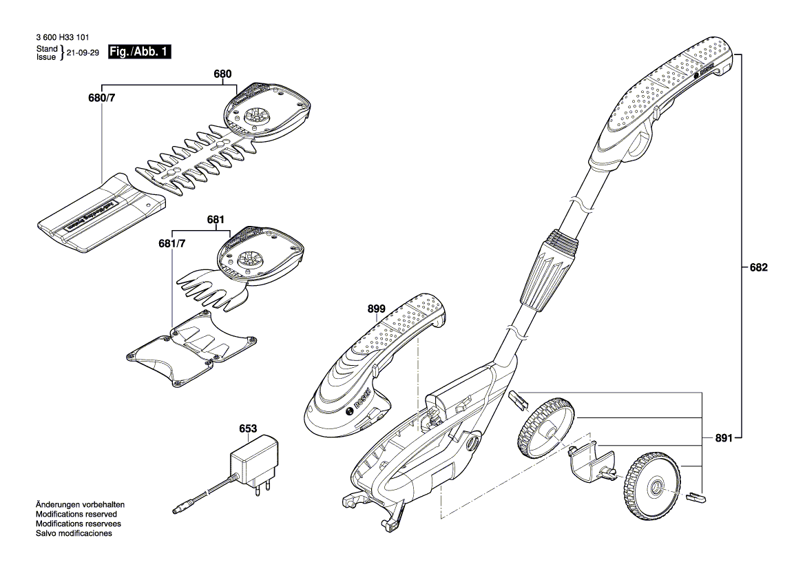 New Genuine Bosch 1600A028EV Set of knives