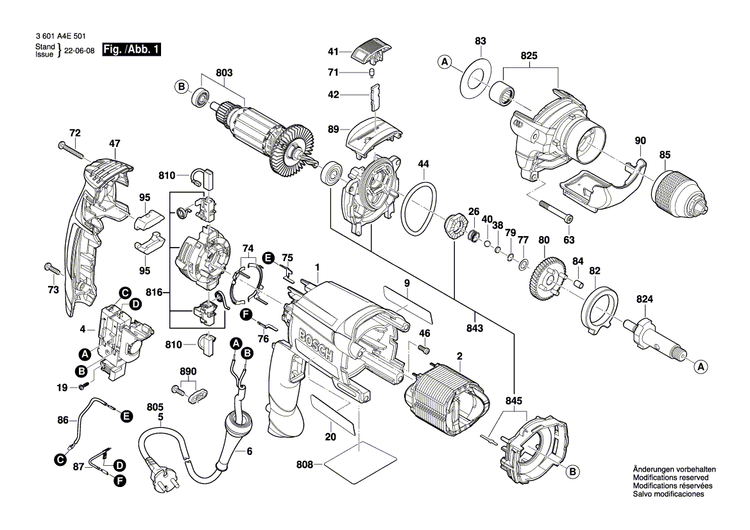 New Genuine Bosch 1600A028TE Keyless Chuck