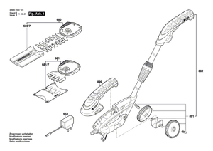New Genuine Bosch 1600A02A48 Cordless Grass Shear