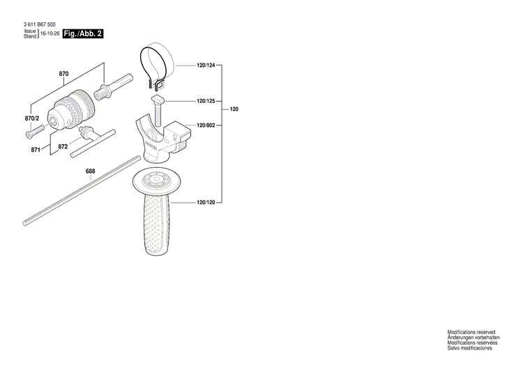 New Genuine Bosch 1600A02E6N On-Off Switch