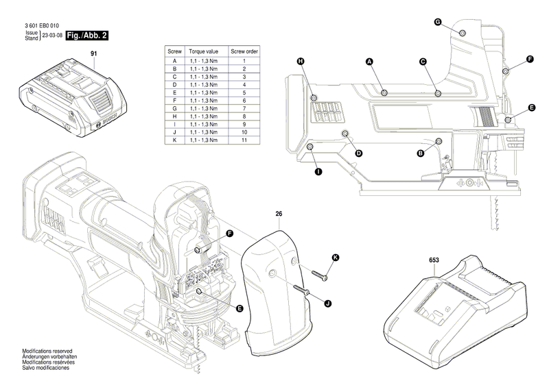 New Genuine Bosch 1600A02E8M Warning Label