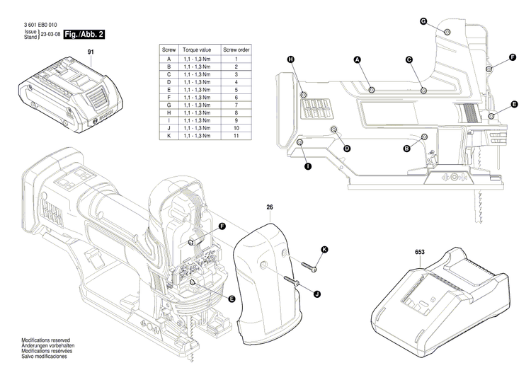 New Genuine Bosch 1600A02E8M Warning Label