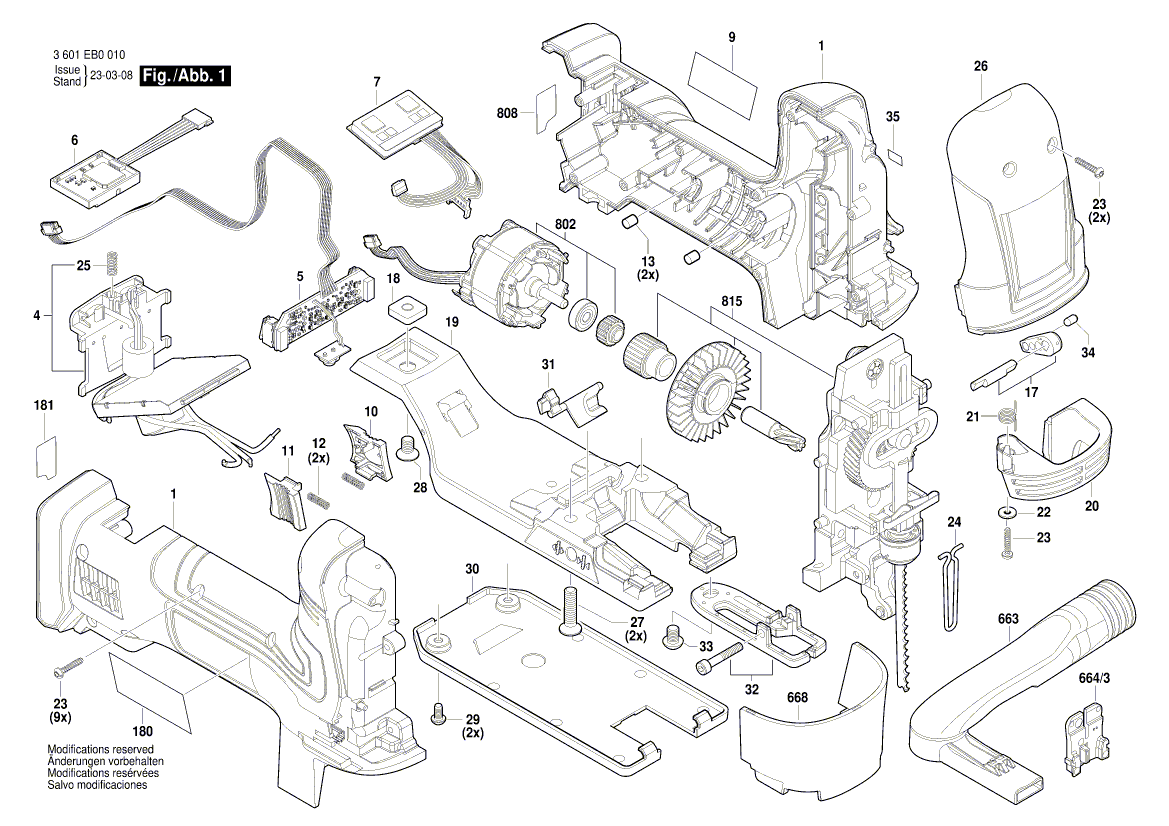 New Genuine Bosch 1600A02E8M Warning Label