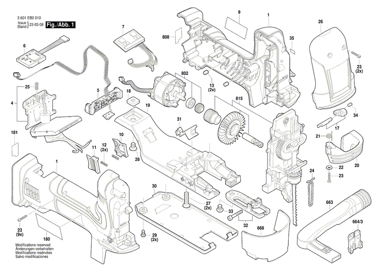 New Genuine Bosch 1600A02E8M Warning Label