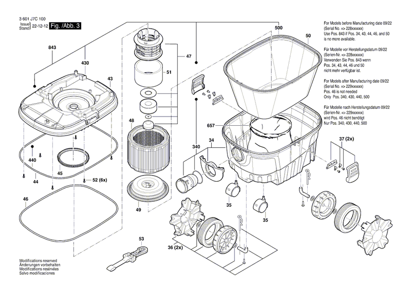 New Genuine Bosch 1600A02EM2 Filter