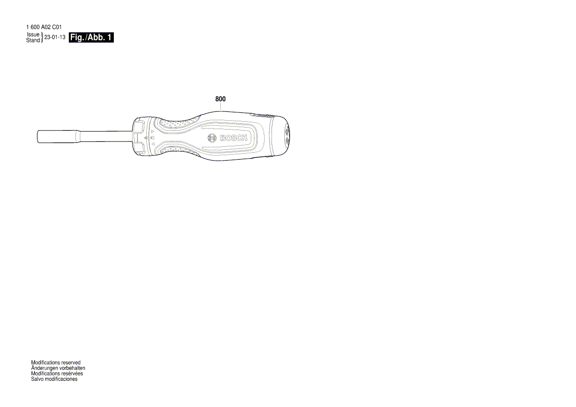 New Genuine Bosch 1600A02T0P Screwdriver