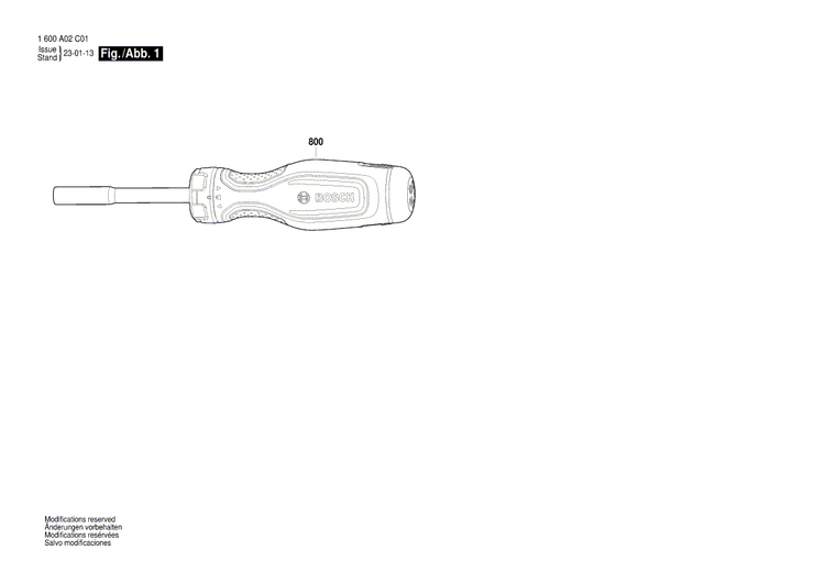 New Genuine Bosch 1600A02T0P Screwdriver