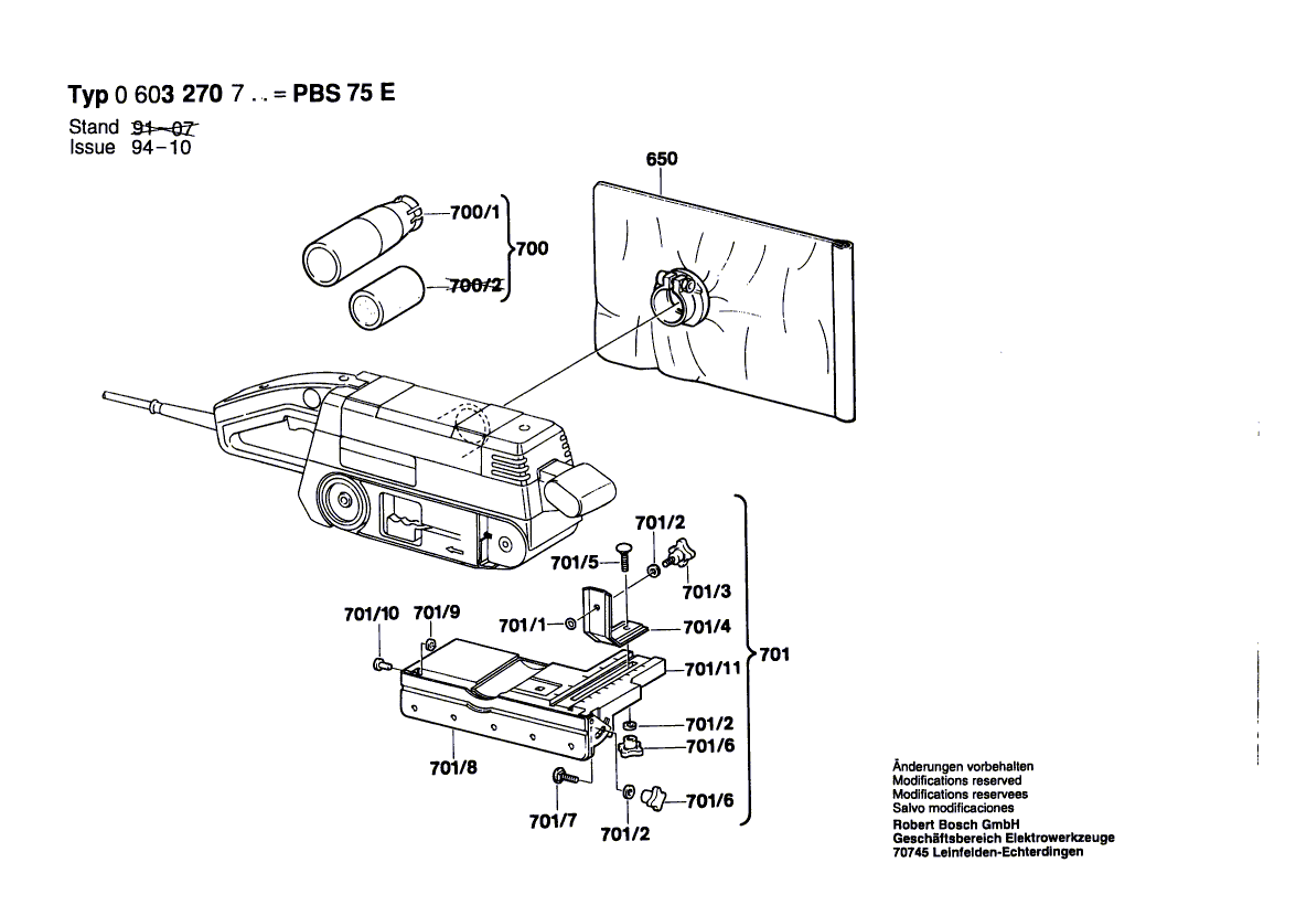 New Genuine Bosch 1601098005 Base Plate