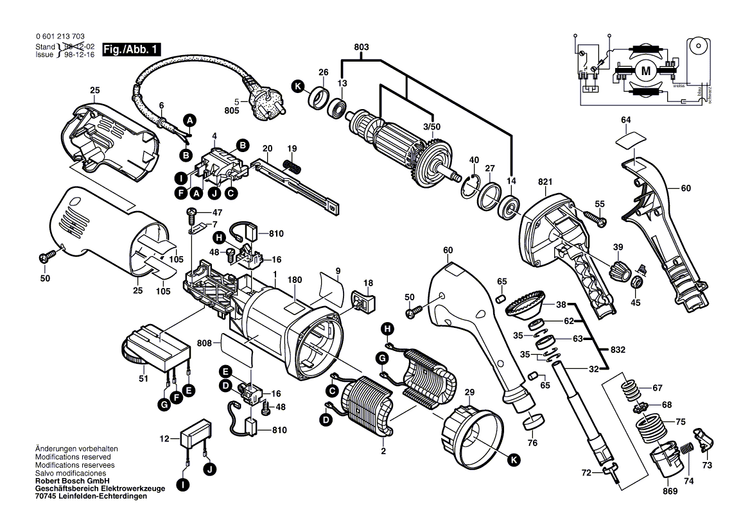New Genuine Bosch 1601118791 Manufacturer's nameplate