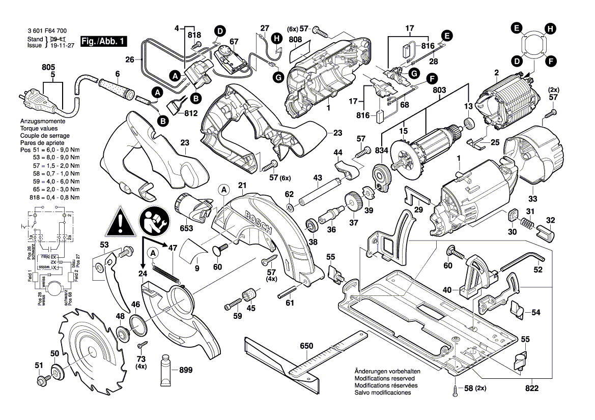 New Genuine Bosch 1601118A98 Manufacturer's nameplate