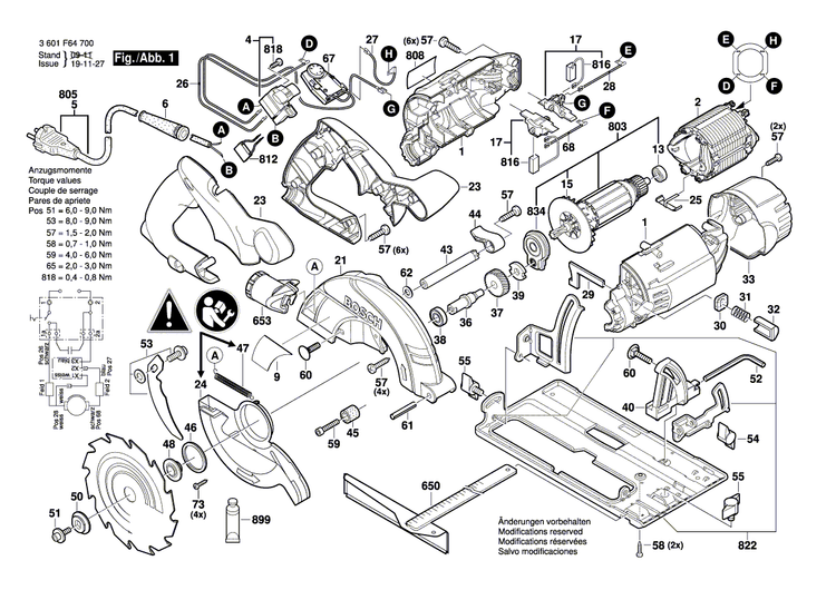 New Genuine Bosch 1601118A98 Manufacturer's nameplate