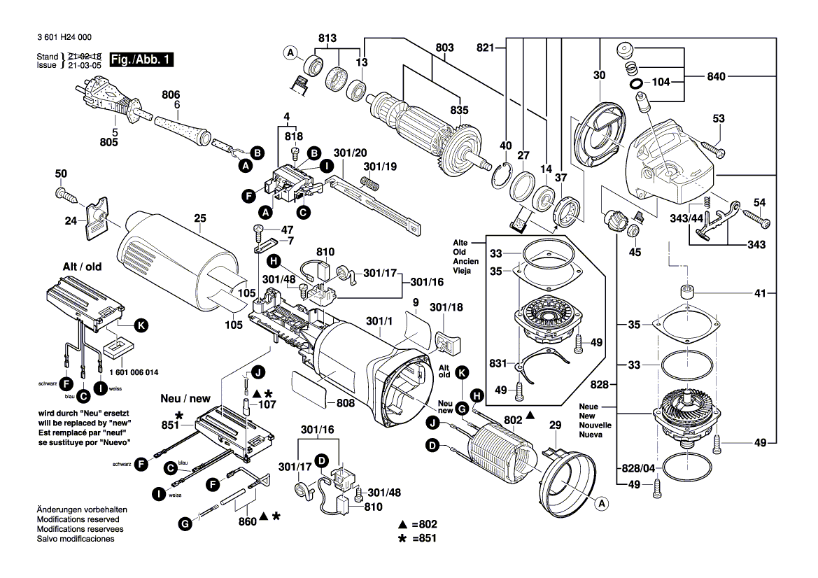 New Genuine Bosch 1601118H01 Manufacturer's nameplate
