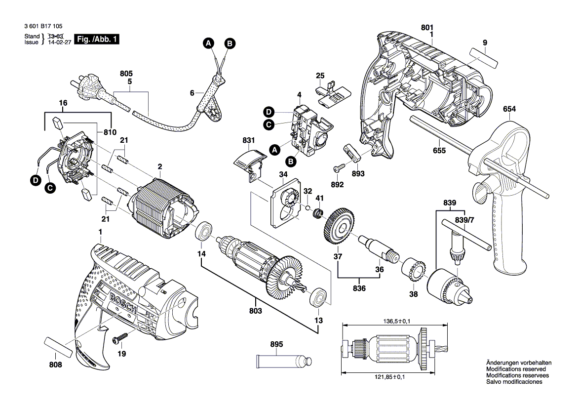 New Genuine Bosch 160111A3YV Nameplate