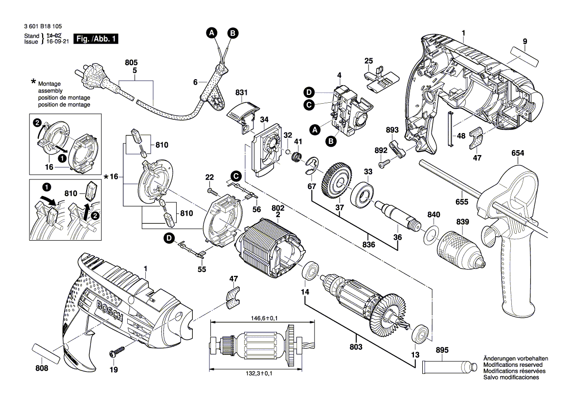 New Genuine Bosch 160111A400 Nameplate