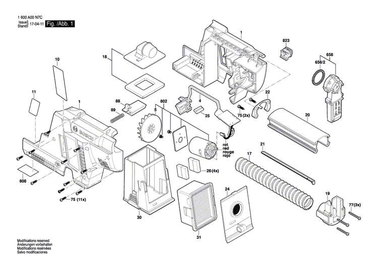 New Genuine Bosch 160111A57W Nameplate