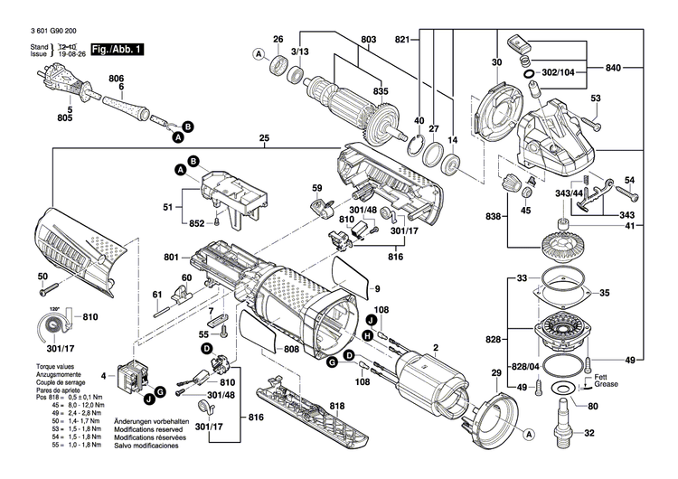 New Genuine Bosch 160111C006 Manufacturer's nameplate