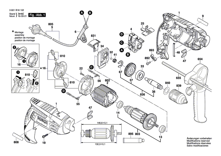 New Genuine Bosch 160111C1W8 Manufacturer's nameplate