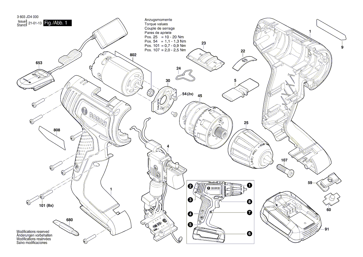 New Genuine Bosch 160111C40Y Manufacturer's nameplate