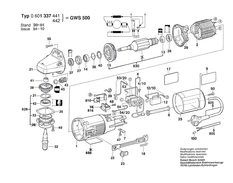 New Genuine Bosch 1601328005 Air-Deflector Ring