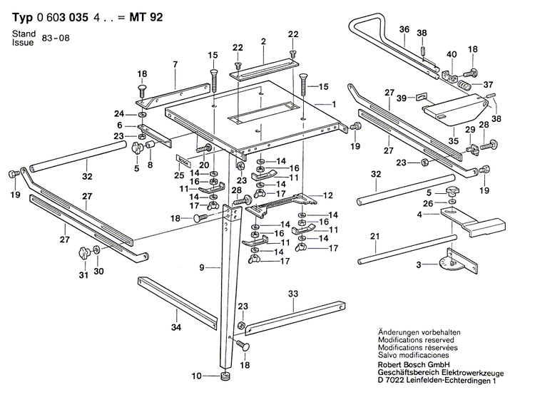 New Genuine Bosch 1601332019 Stop Bracket