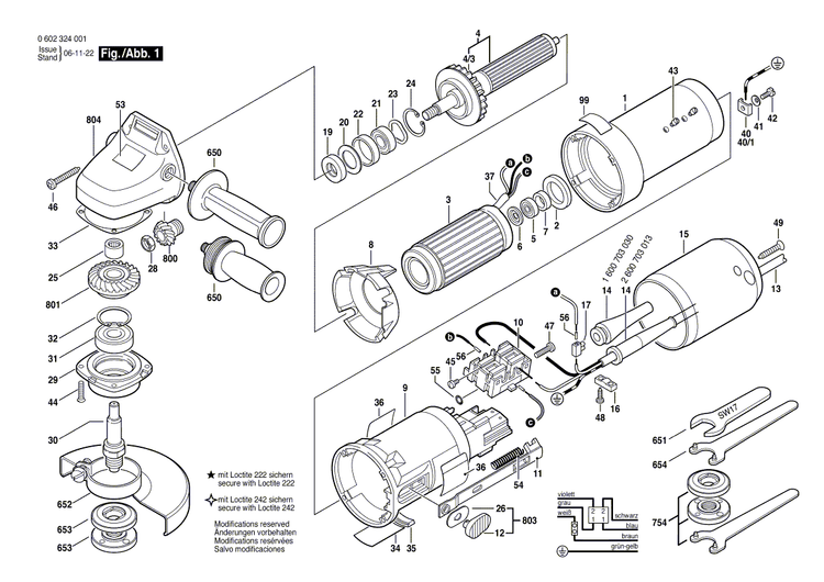 New Genuine Bosch 1602026054 Switch Handle
