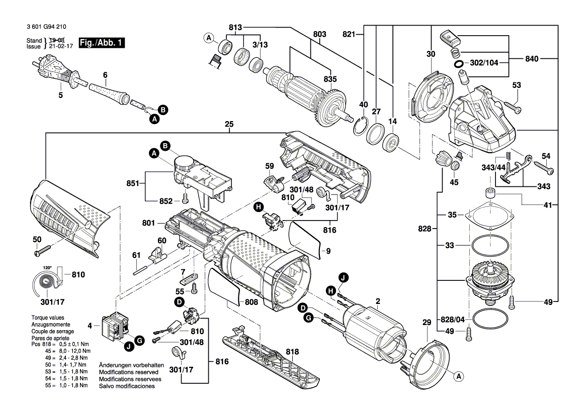 New Genuine Bosch 1602026095 Reverse-Transfer Lever