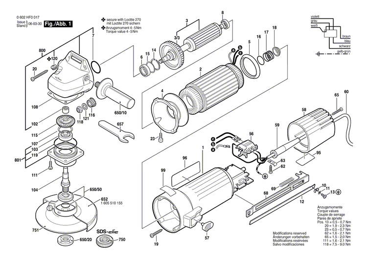 New Genuine Bosch 1603123031 Detent Pin