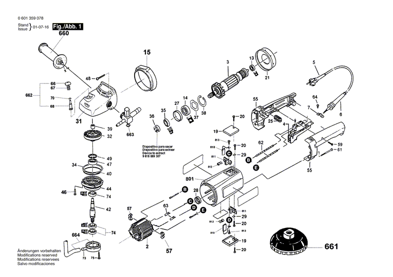 New Genuine Bosch 1603123032 Detent Pin