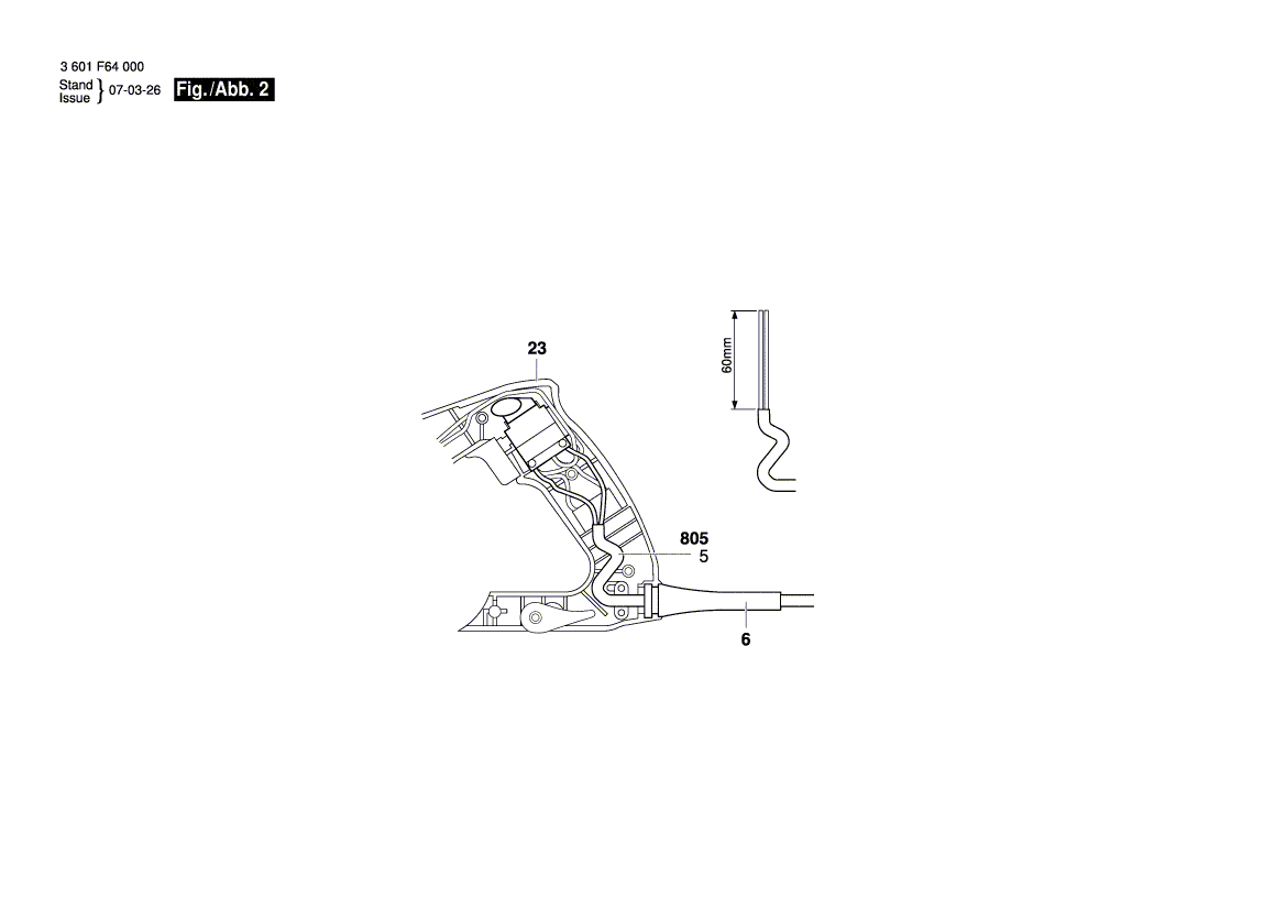 New Genuine Bosch 1603231019 Push-Button