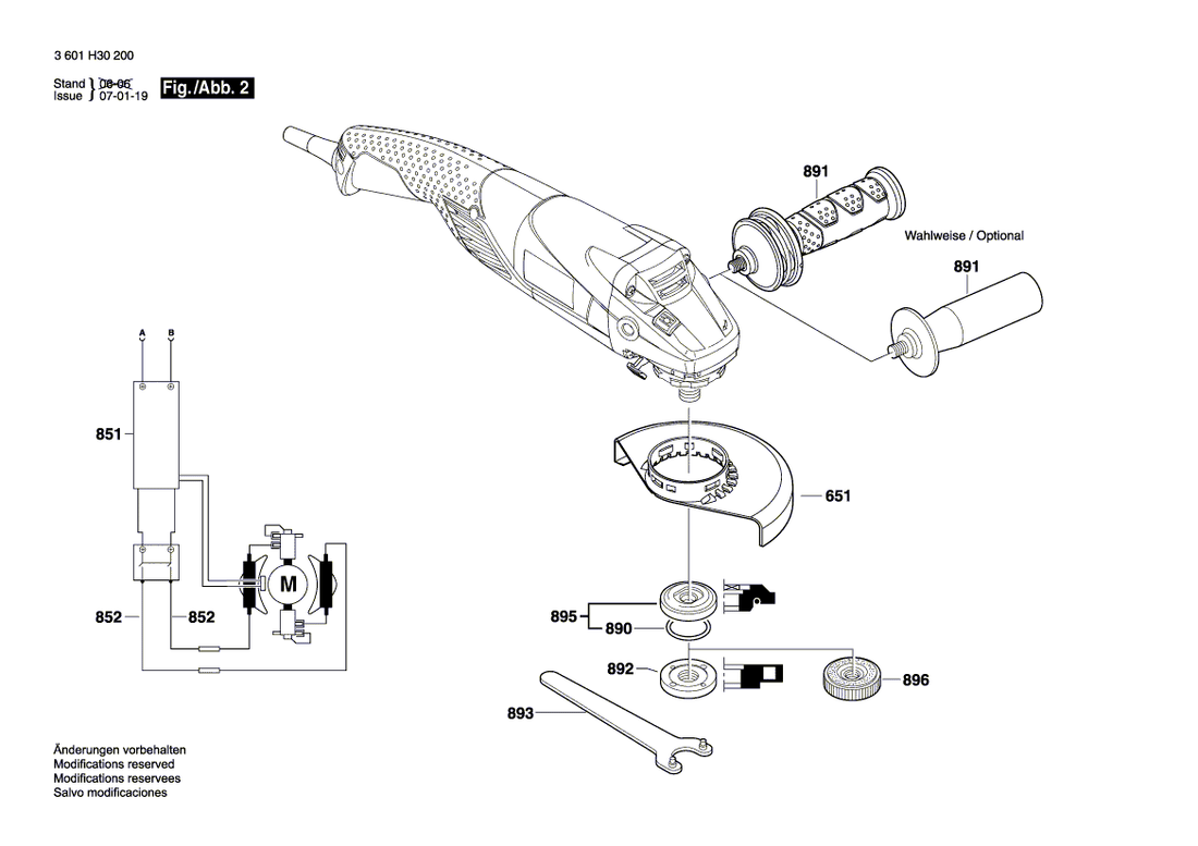 New Genuine Bosch 1603231032 Push-Button