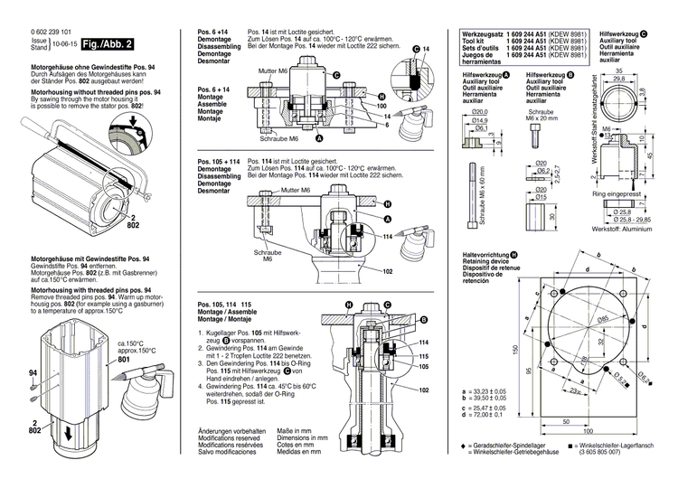 New Genuine Bosch 1603300012 Hex Nut