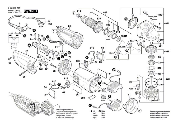 New Genuine Bosch 1603414016 Collar Screw