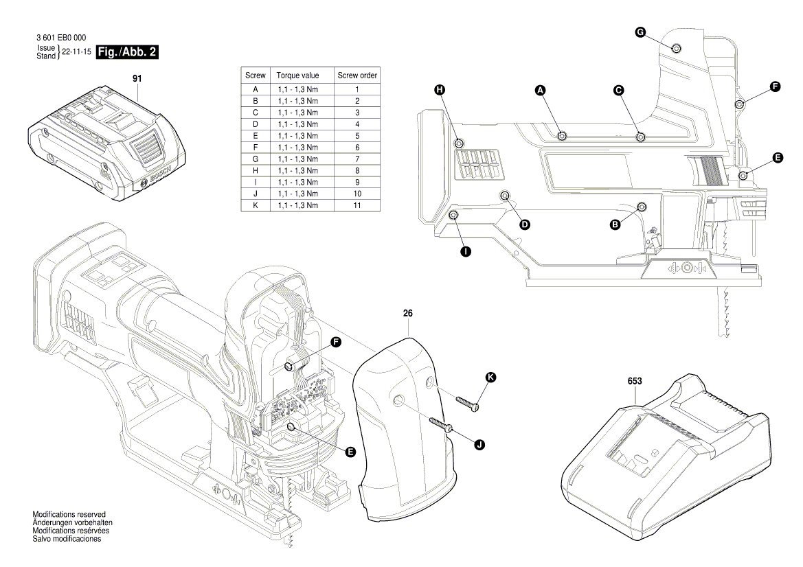 New Genuine Bosch 1603430063 Screw